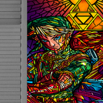 Stained-Glass Style 80s Movie and Game Posters
